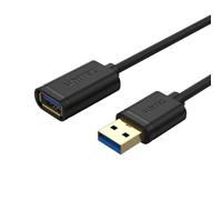 Cavo UNITEK Y-C456GBK USB Type-A Maschio-Femmina 0,5 m Nero Oro