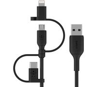 Cavo universale (cavo di ricarica 3 in 1 USB-C, Lightning, Micro-USB) per ricaricare smartphone, tablet e power bank.