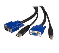 Startech Ps/2 Hd-15 Vga 2 In 1 Kvm Universal 3 M Cable Blu,Nero