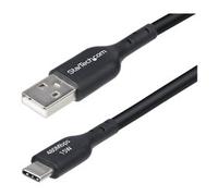 StarTech.com Cavo di Ricarica USB-A a USB-C da 4m - Cavetto di Carica Rapida Type-C fino a 3A, Cavo Dati USB 2.0, TPE - Nero