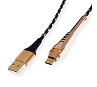 Roline ROLINE GOLD Cavo USB 2.0 Tipo A-C 1 m ST/ST con supporto smartphone
