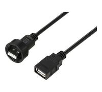 Cavo USB 2.0 con spina USB-A a presa IP67 USB-A, 0,5 m TC-E13T-MU2-MWA/FU2-NWA-0.5PV-S impermeabile plastica