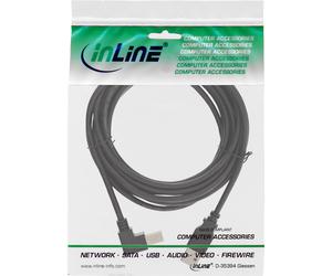 Cavo USB 2.0 - Da A a B angolato nella parte inferiore - nero - 0,5 m NEW