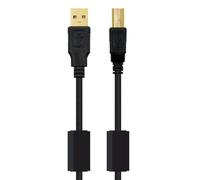 Cavo USB 2.0 di alta qualità per stampante con nucleo in ferrite, fornisce una connessione stabile e sicura. Connettori tipo A maschio a B maschio, lunghezza 5,0 metri, colore nero. Ideale per trans