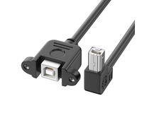 Cavo USB 2.0 di tipo B maschio-femmina con raccordo a gomito a 90