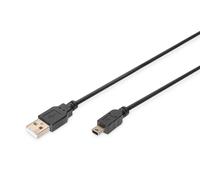 DIGITUS CAVO USB 2.0, A/MINI B, M/M, NERO, 3MT