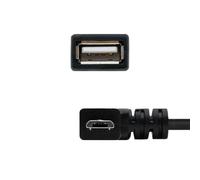Cavo USB 2.0 OTG, connettore Micro B/M a A/H, nero, misura 15 cm. Ideale per collegamenti tra dispositivi mobili e periferiche come tastiere o chiavette USB.