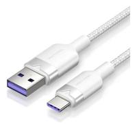 Cavo USB 2.0 Vention CTOWH 2 m 100 W 6 A da USB-C a USB-A intrecciato bianco