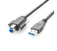 Cavo USB 3.0 da maschio A a maschio di tipo B con chiusura a vite M2, da USB A a USB B, cavo per stampante, visione industriale, ad alta velocità, per scanner di automazione industriale (USB3.0, 1,5 m
