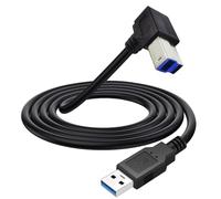 Cavo USB 3.0 per stampante ad angolo di 90 gradi, USB 3.0 tipo A maschio a B maschio, cavo per stampante e scanner compatibile con HP, Epson, Dell, Canon, Lexmark, Xerox, Brother, Samsung (1,5 metri
