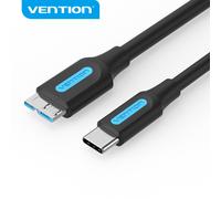 Cavo USB 3.0 Vention C-Micro-B - Trasmissione 5 Gbps - Conduttore in rame stagnato - Alloggiamento in PVC - Colore nero