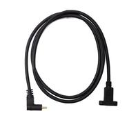 Cavo USB 3.1 100 cm tipo C maschio a femmina vite adattatore angolare nero