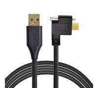 Cavo USB 3.1 3 m Tipo C maschio a 3.0 Tipo A maschio vite angolare in nero