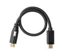 Cavo USB 3.1 30 Cm Tipo C Maschio A Maschio Con Adattatore A Vite In Nero