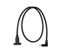 System-S Cavo USB 3.1 da 60 cm tipo C maschio a femmina a vite angolare adattatore in nero