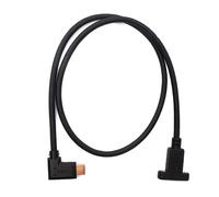USB 3.1 Cavo 60 CM Tipo C Spina A Presa Vite Angolo Adattatore Nero