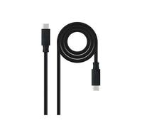 Cavo USB 3.1 GEN2 5A USB-C/M-USB-C/M 0.5M Nero NANOCABLE. Connettività rapida ed efficiente, ideale per il trasferimento dei dati e la ricarica rapida dei dispositivi. Facile e durevole.