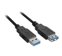 Cavo USB 3.2 Gen 1 Sharkoon 3 m Nero Estensione