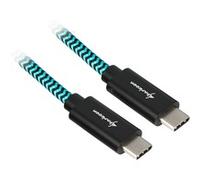 Sharkoon USB 3.2 Gen 2 Kabel USB-C Stecker> black/hellblau 4044951027132