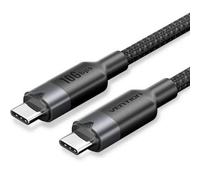 Cavo USB 3.2 Tipo-C 5A Vention TRGBH/ Tipo-C Maschio - Tipo-C Maschio/ Fino a 100W/ 10Gbps/ 2m/ Nero