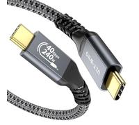 Cavo USB 4 e cavo Thunderbolt 4, 40 Gbps, cavo dati USB C, PD 3.1, 240 W, 48 V5 A, ricarica rapida, 8 K, 60 Hz, 4 K, 144 Hz, 2 K, USB C, per docking station, SSD, laptop, monitor, MacBook (1 m)