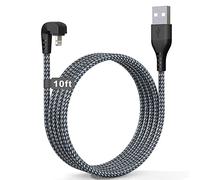 Cavo USB 90 Gradi Design a Forma di U per il Gioco, Cavo iPhone 3 Metri Certificato Apple MFI, Nylon ad Angolo Retto da cavo lightning 180 Gradi con Trasmissione Dati per iPhone/Pad/Pod
