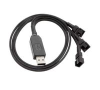 Cavo USB a 4 pin Boosters Converte 5V a 12V per PC Fan, 1 a 3 | Trasforma l'alimentazione USB da 5 V in un'uscita stabile da 12 V in modo sicuro con protezioni intelligenti per chip per