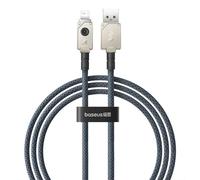 Cavo USB A a iP Baseus 1m Bianco 2.4A Aramide Zinc Alloy