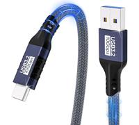 Cavo USB A a USB C 1,5m,trasferimento dati a 10Gbps,cavo di ricarica dati USB 3.2 Gen2 per iPhone 16/15/Pro Max,Samsung Galaxy S24 S23 S22 S21 S20 Note 10,iPad Pro,SSD esterno,dispositivo USB a tipo C