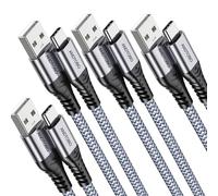 Cavo USB A a USB C 3.1A, [4Pezzi 0,5M+1M+2M+3Metri] Cavo USB Type C Ricarica Rapida Cordone di Ricarica Intrecciato Per iPhone 16/15 Plus Pro Max, Samsung S21 S22 S23+ S23 Ultra S20 S10 S9