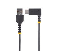 Cavo USB A a USB C di 2m - Cavo di Ricarica USB C Nero - Fibra Aramidica Resistente - Caricatore Veloce USB-C 2.0-3A