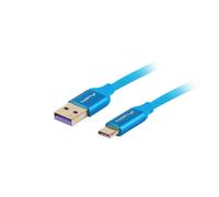 LANBERG CABLE USB 2.0 MALE/USB C MALE 5A 1M BLUE