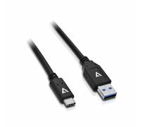 Cavo USB A con USB-C V7 V7U2C-1M-BLK-1N Nero 1 m