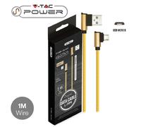 CAVO USB A MICRO USB 1 METRI ORO DIAMOND SERIES VT-5361-LED8637 V-TAC