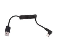Cavo USB a spirale da 90 gradi a cavo USB a USB C cavo di ricarica scalabile a molla per il telefono portatile