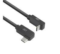 Cavo USB ACT AC6123C USB-C Angolato 1m 10Gbps 60W 4K PVC Nero