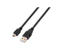 AISENS A101 - 0025 - Cavo USB 2.0 da 1.8 m per cellulari e Fotocamere digitali, Colore: Nero