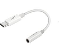 Akashi, Adattatore Audio da USB-C a Jack 3,5 mm Funzione Microfono, Bianco