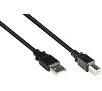 Good Connections - 2510 - 025 Porta/Cavo per Stampante USB 2.0 a Maschio a Maschio B, 0,25 m Grigio Nero 0,50 m