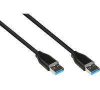Good Connections Cavo USB 3.2 Gen.2-10 GBit/s / 3 A - Maschio A a Maschio A - Conduttore di rame di alta qualità - Nero - 0,5 m / 50 cm