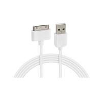 Cavo Usb > Apple Dock 30 Pin 100 cm Bianco Ricarica e dati. Compatibile con Auto