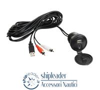 Cavo USB-AUX con Frontalino Stagno 2 m per Stereo Marino - Osculati