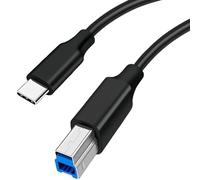 Cavo USB B 3.0 3,0 m, cavo lungo USB B 3.0, cavo USB B maschio a USB C, cavo USB C a USB 3.1 tipo B, 5 Gbps, cavo stampante ad alta velocità per computer, docking station, driver rigidi esterni