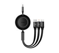 Baseus Cavo 3-in-1 Bright Mirror 4 USB-C/Micro/Lightning 100W 3,5A 1,1m Nero