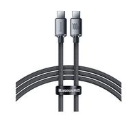Baseus Cavo USB-C a USB-C Crystal Shine intrecciato 1,2 m 100W Nero – Adatto per portatili