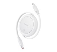Baseus Free2Pull Mini cavo retrattile USB-C - USB-C, 60 W PD, 1 m, bianco