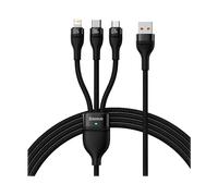 Baseus Cavo dati USB a M+L+C 100 W, 1,2 m, colore: nero