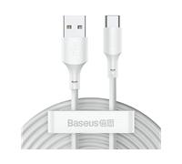 Baseus Cavo USB-A a USB-C Simple Wisdom TZCATZJ-0 Set da 2 5A PD 40W 1,5 m Bianco