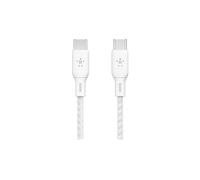 Belkin Cavo BoostCharge da USB-C a USB-C a doppia treccia PD 100W 3M Bianco