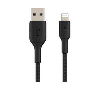 Belkin cavo Lightning intrecciato (cavo Boost Charge Lightning/cavo USB per iPhone, iPad, AirPods) cavo di ricarica per iPhone certificato MFi, cavo Lightning intrecciato a USB-A, (1 m, nero)